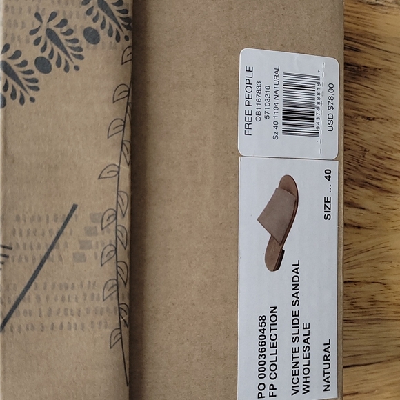 NWTs Free People Vicente Slide Sandal in Natural; Size 40 (10 US) - Picture 16 of 16